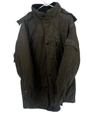 Vintage St Johns Bay Men’s XXL coat Snap Up Zip Up‎ Quilted Lined Poly Nylon